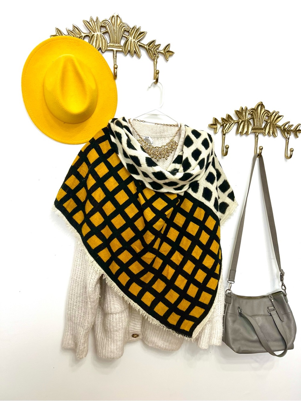 Zara contemporary funky scarf/shawl 58” by 58”